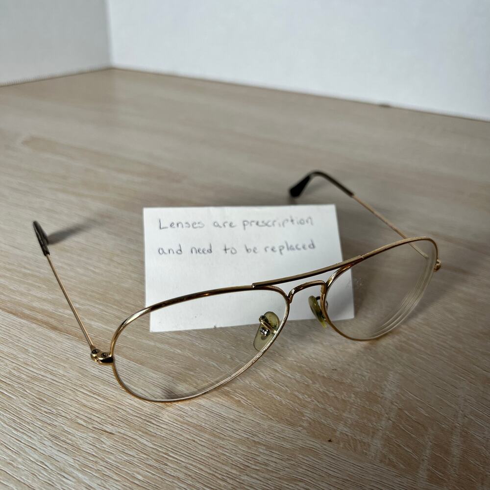 Gold Metal Aviator Prescription Glasses Frame - Men Accessories